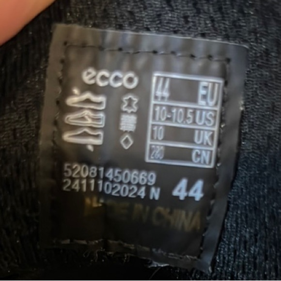 Ecco 720 Street wear Black and White Low-Top Sneakers  size 44 / US 10-10.5 - Picture 9 of 12